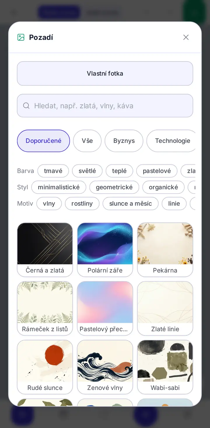 Knihovna pozadí